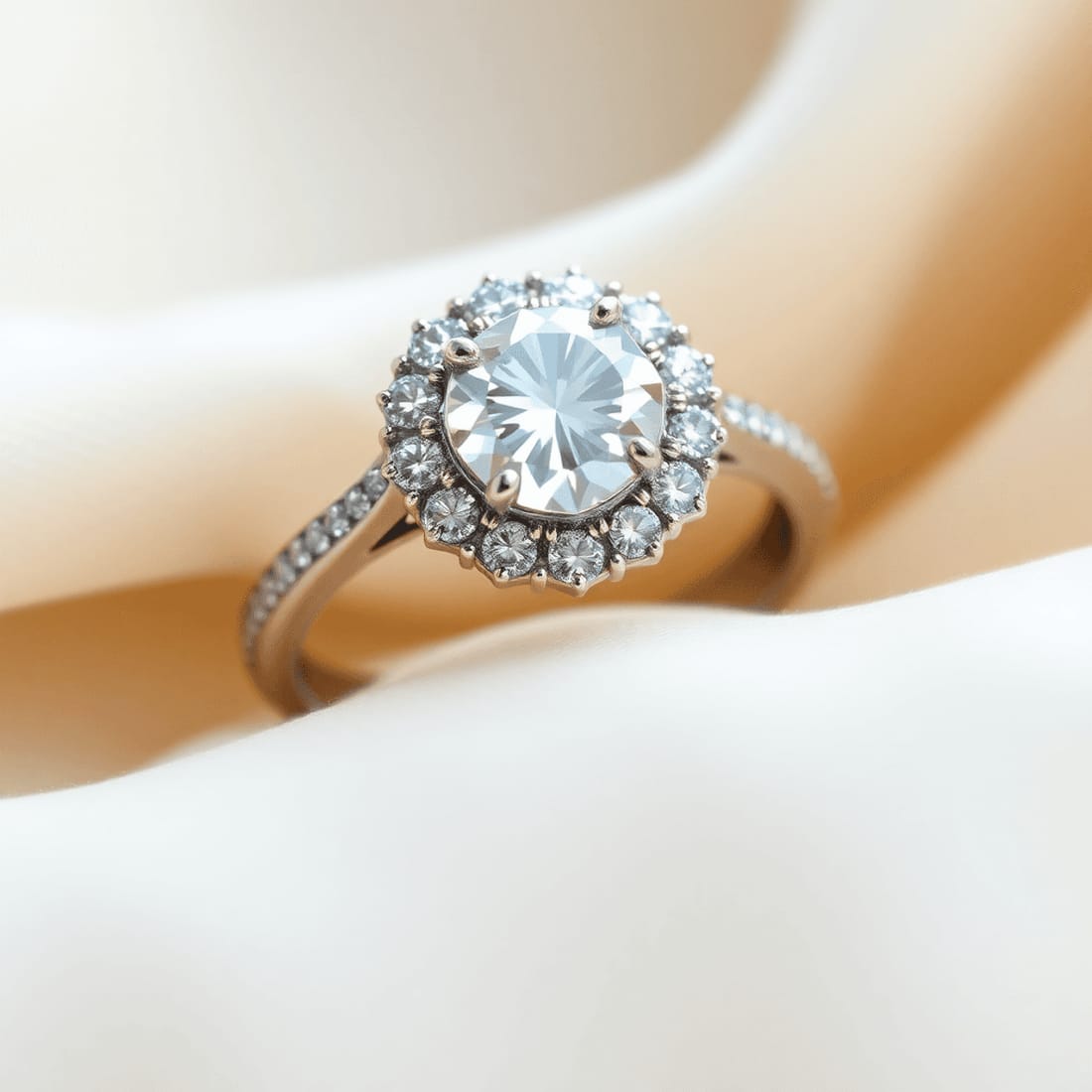 DOUBLE HALO SOLITAIRE RING
