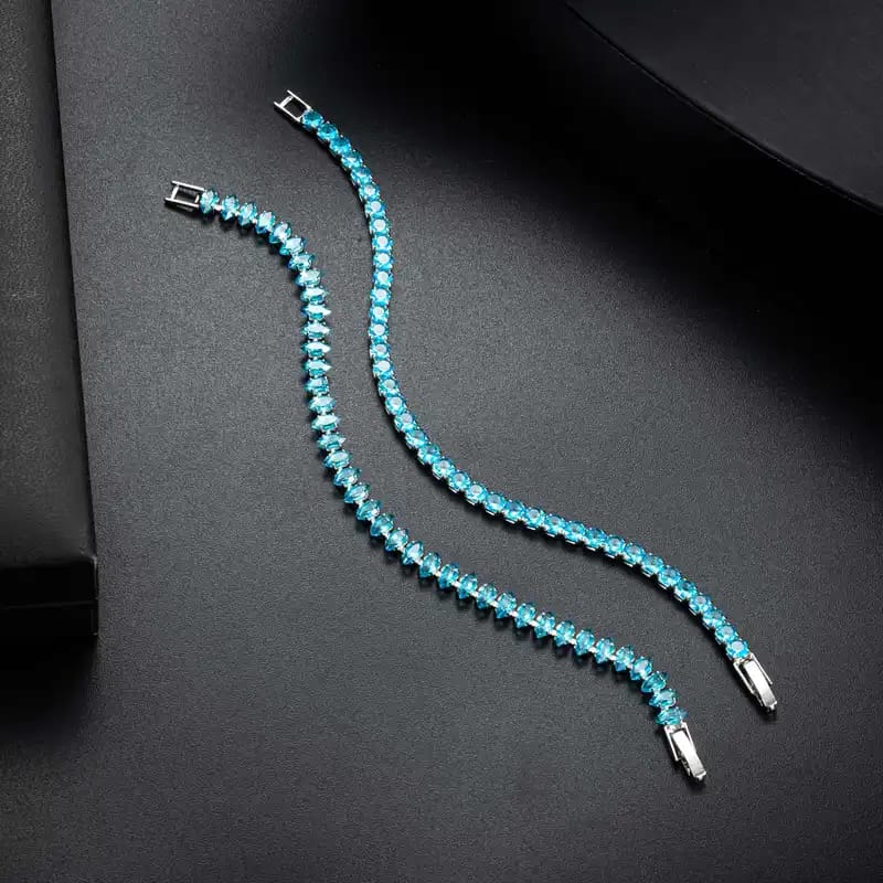 BLUE ICE TENNIS BRACELET